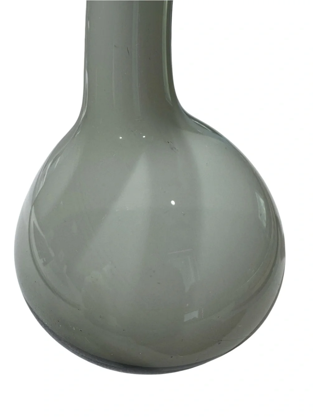 Normann Copenhagen Grey Twisted Glass Swing Spiral Large Vase - 19.75